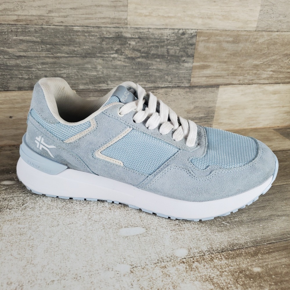 KURU Apogee Shoes Mens 9.5 / Womens 11 M Mist Blue-Bright White Lace Up Sneakers